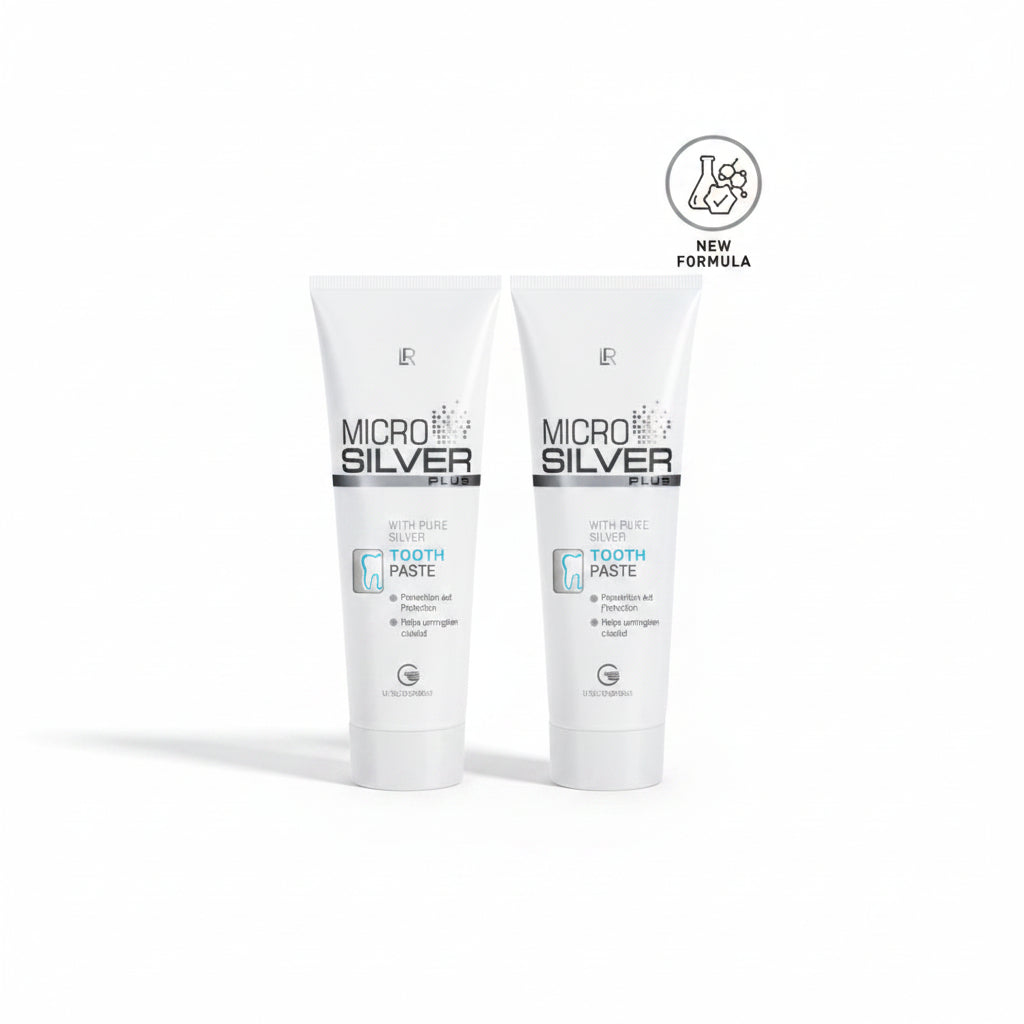 LR MICROSILVER PLUS Set de 2 Dentifrices